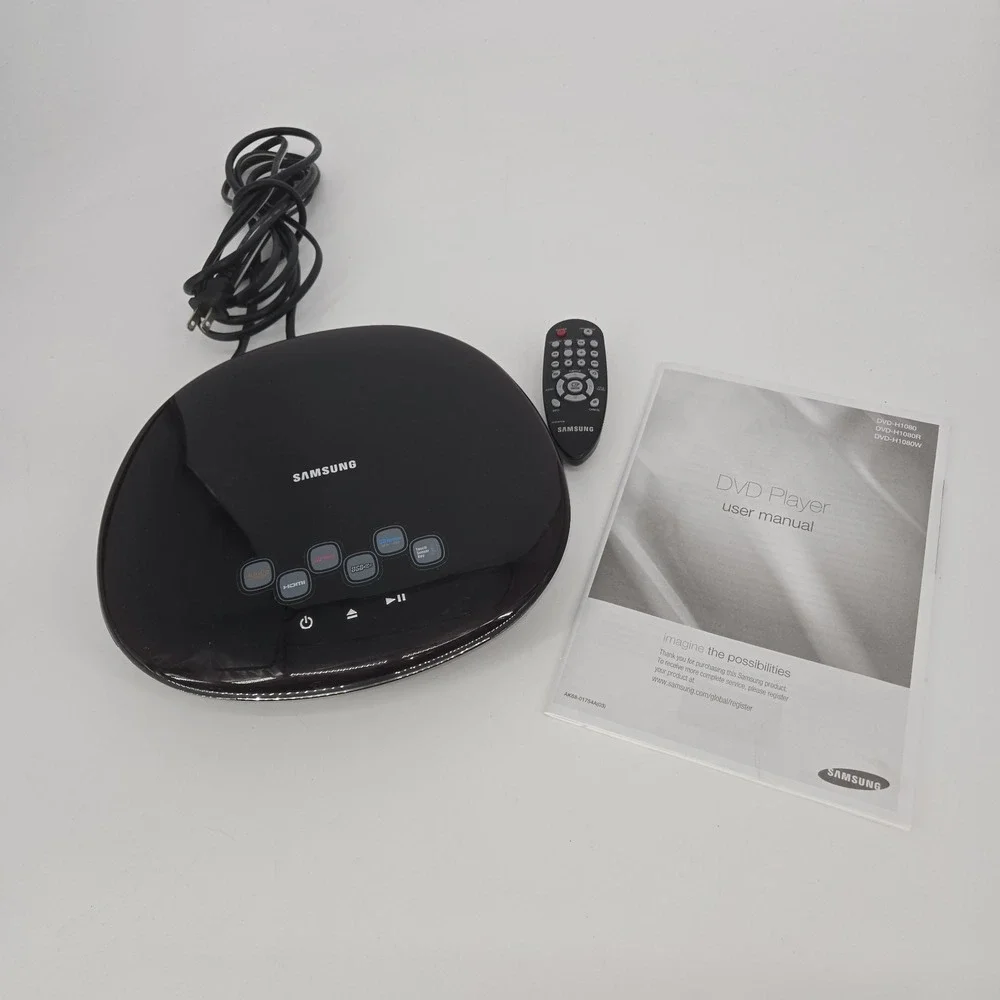 Samsung DVD-H1080R DVD Player HDMI USB With Remote Manual Tested Powers Opens